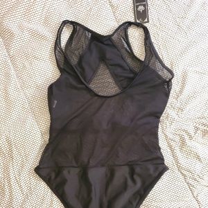 Black & Sheer Bodysuit - NWT